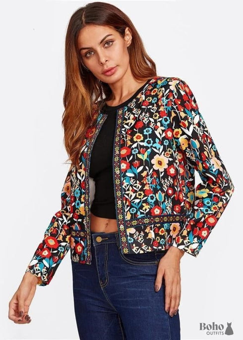 Chaqueta corta estilo boho chic